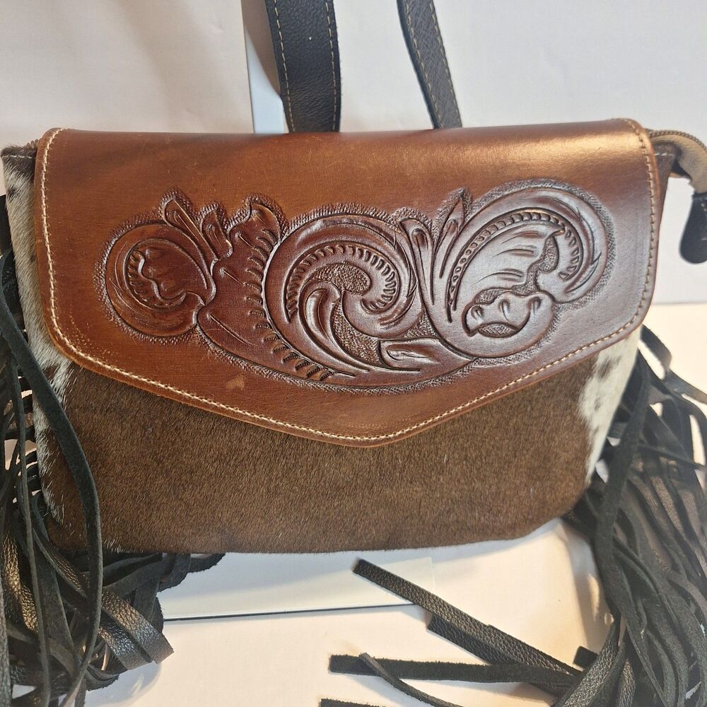 Myra Western Genuine Leather Crossbody Handbag